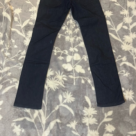EUC Volcom Skinny Jeans - dark blue stretch Boys Sz 14 - Picture 5 of 11